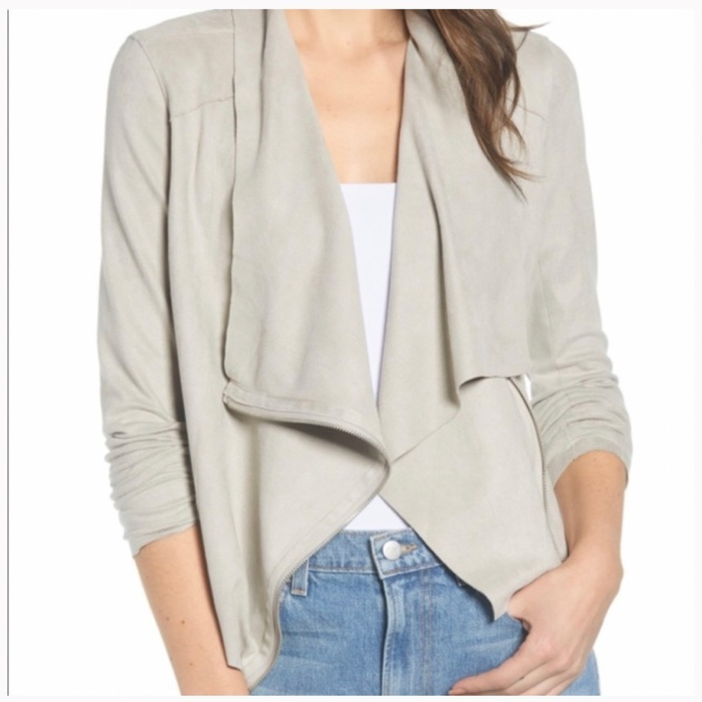BlankNYC Drape Faux Suede Jacket